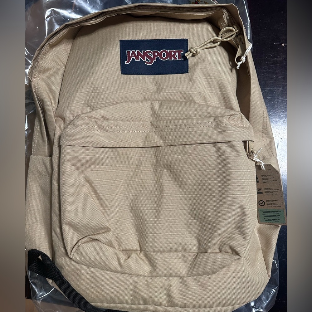 New with tags JanSport backpack. 
Superbreak plus in Travertine